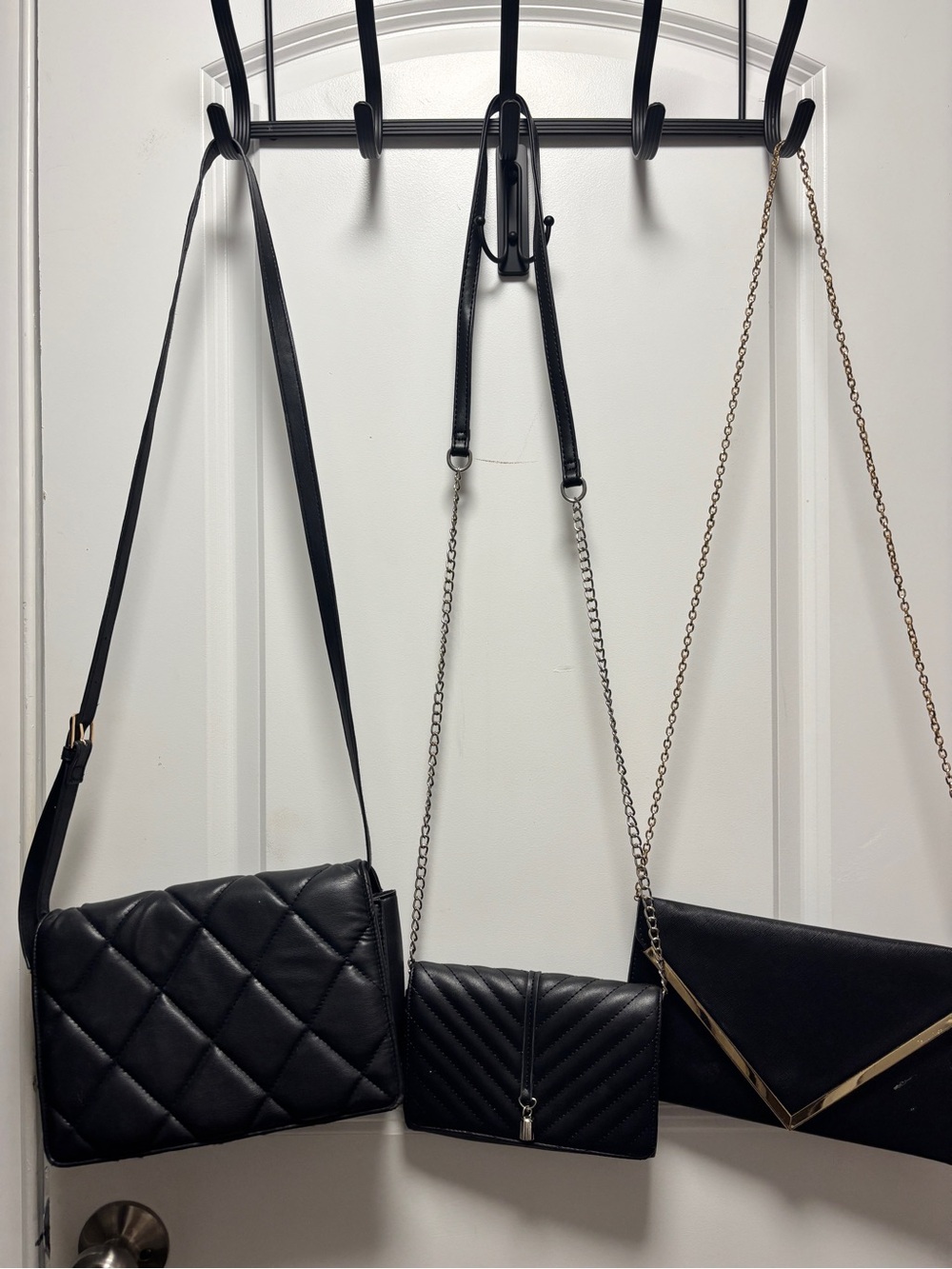 Black Quilted Crossbody Bags